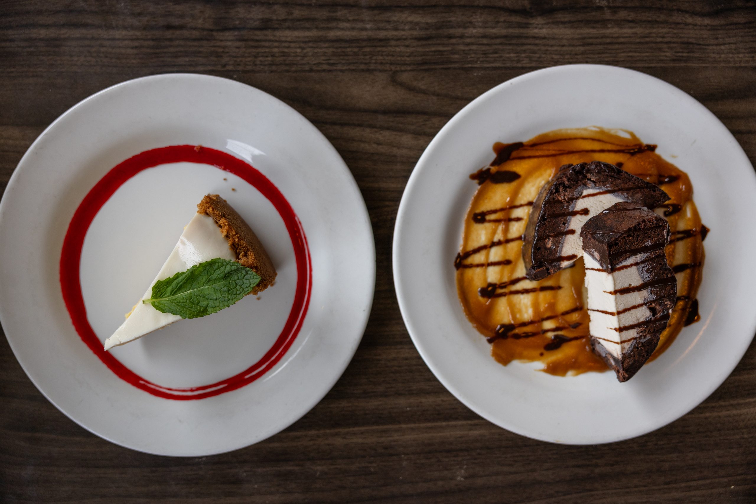 lilikoi cheesecake and triple fudge brownie roll from jackie rey's hilo on big island hawaii