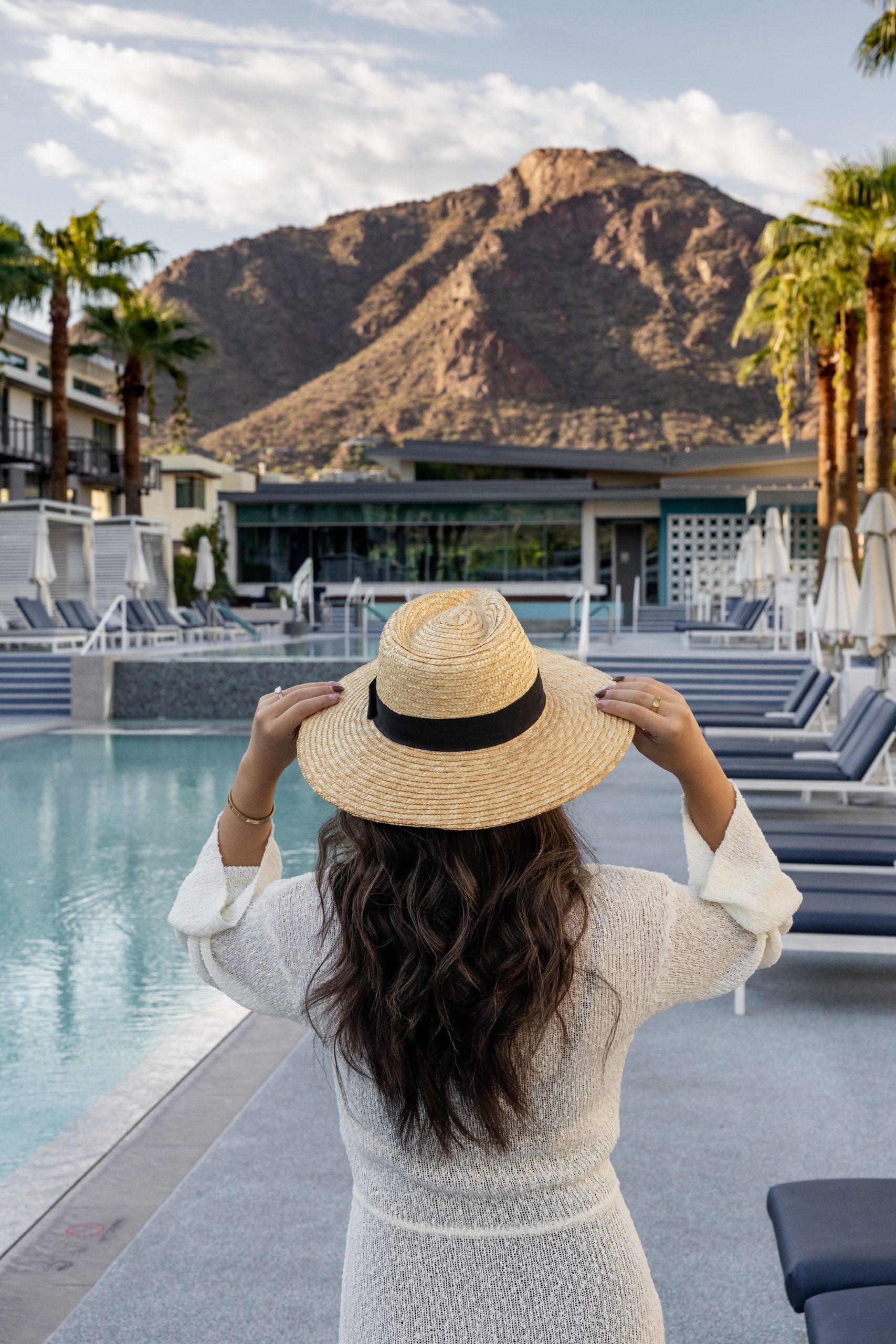 kelly chen at mountain shadows resort scottsdale pool